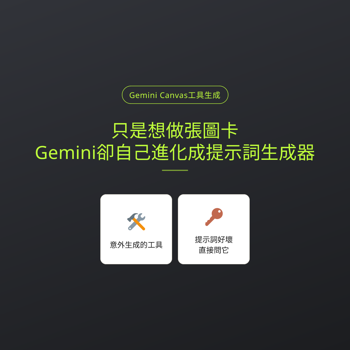 只是想做張圖卡，Gemini卻自己進化成提示詞生成器