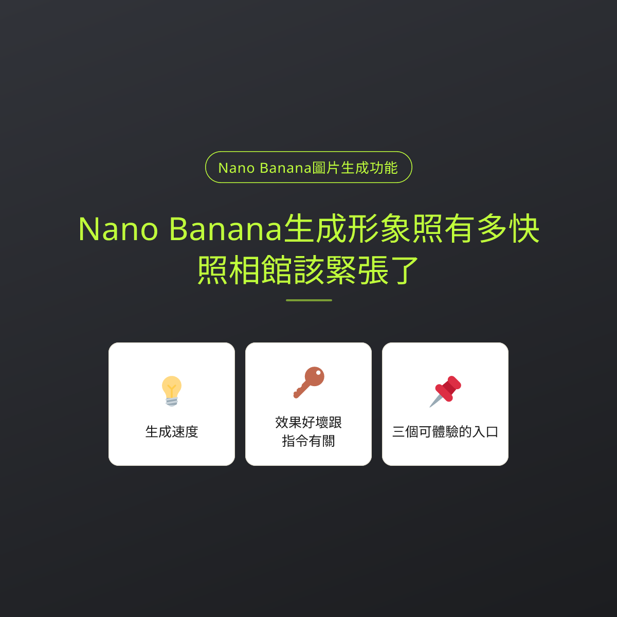 Nano Banana生成形象照有多快？照相館該緊張了