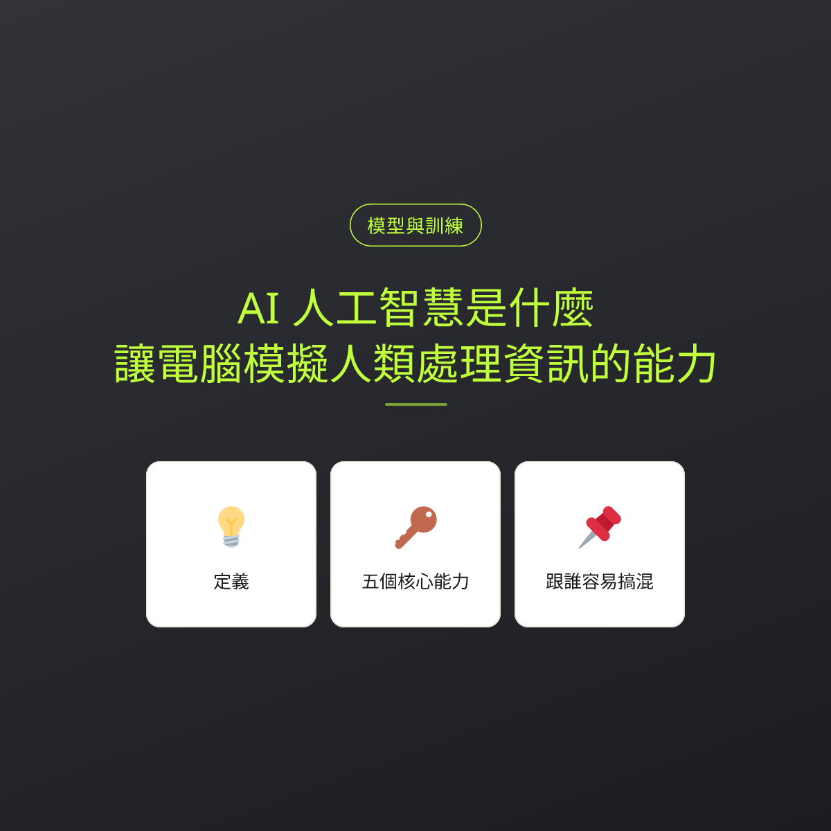 AI 人工智慧是什麼？讓電腦模擬人類處理資訊的能力：文章重點卡