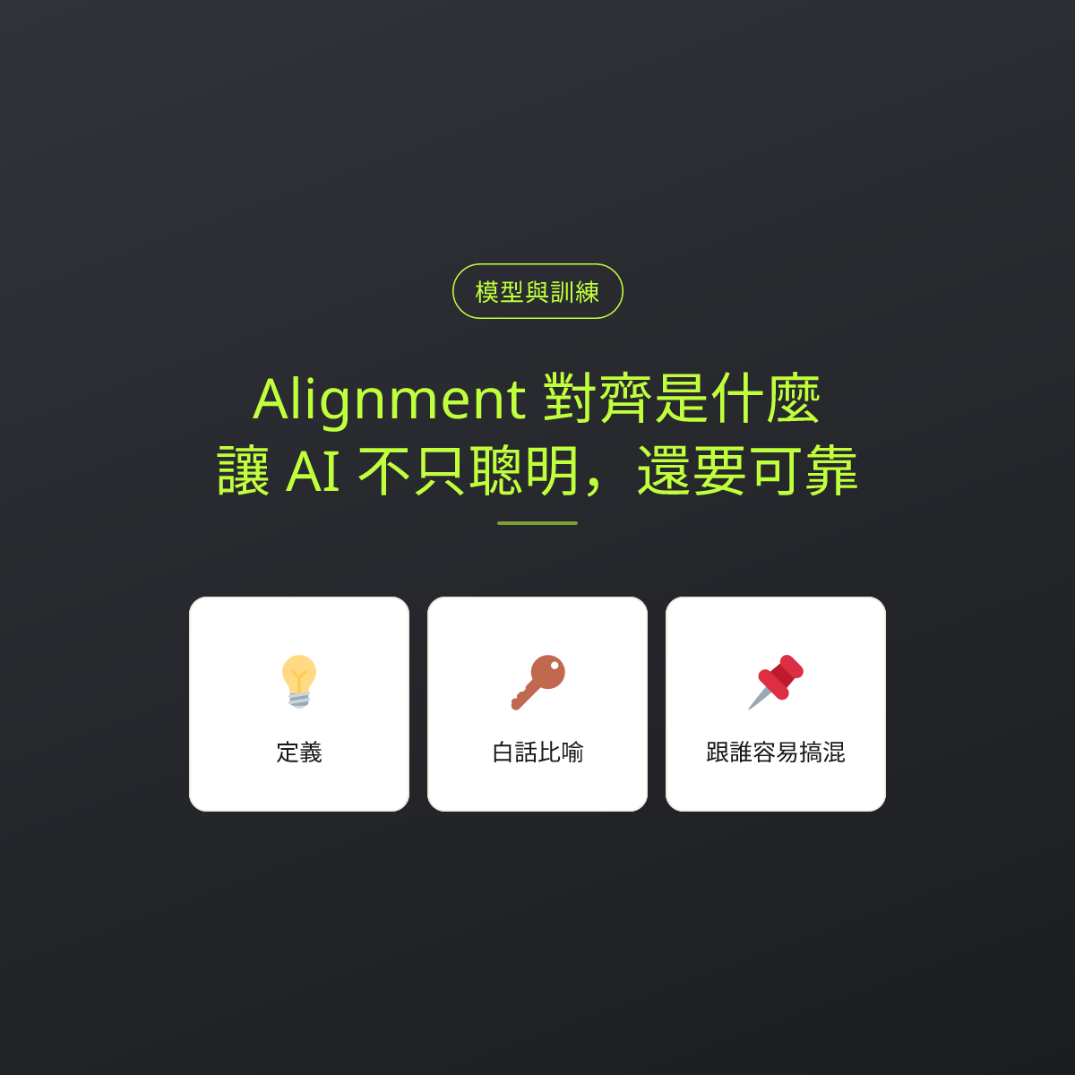 Alignment 對齊是什麼？讓 AI 不只聰明，還要可靠：文章重點卡