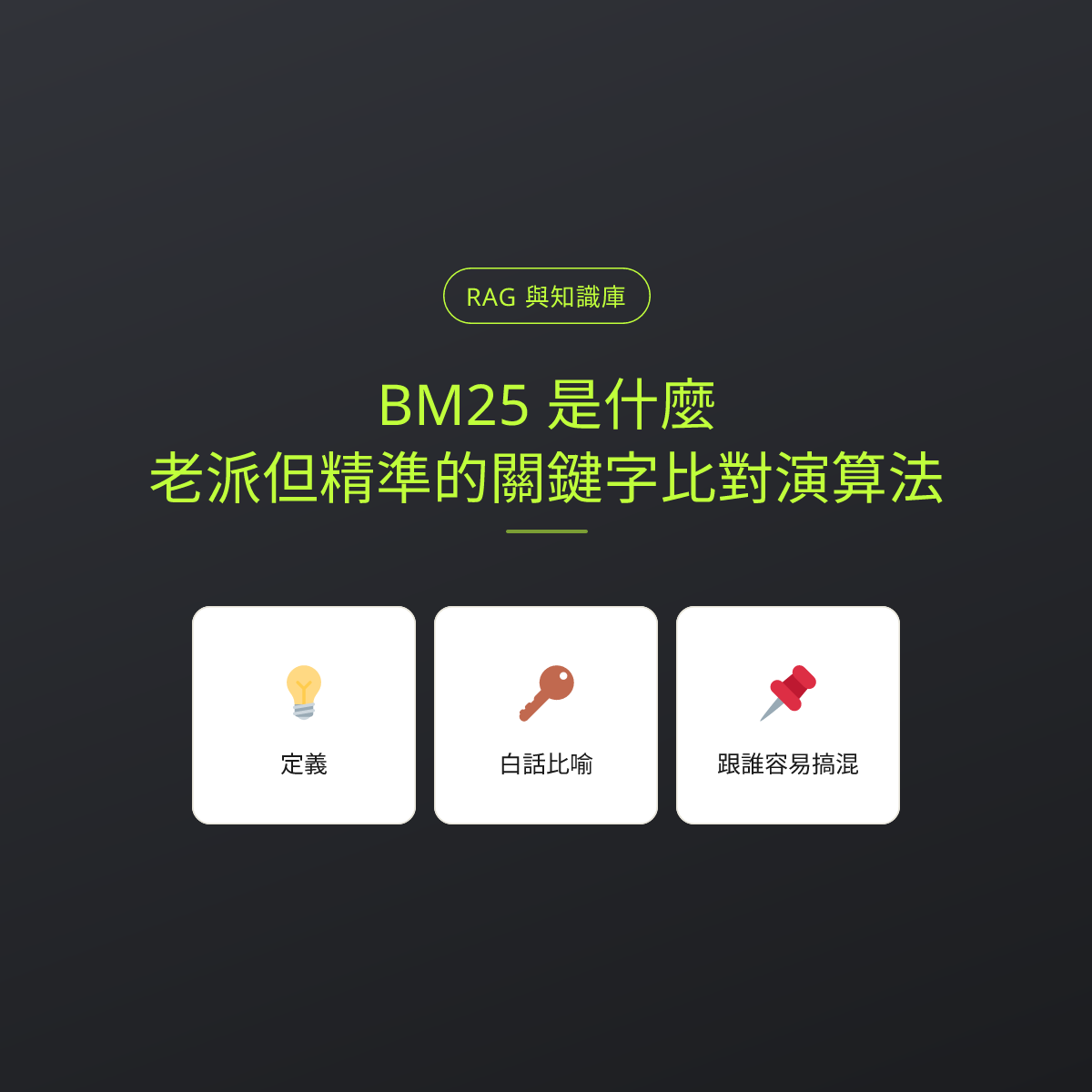 BM25 是什麼？老派但精準的關鍵字比對演算法：文章重點卡
