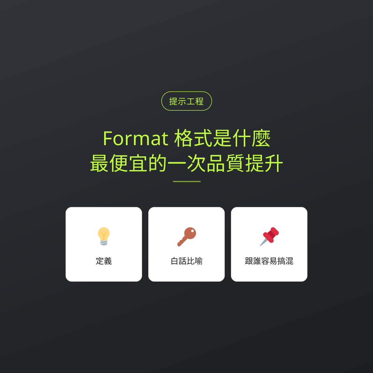 Format 格式是什麼？最便宜的一次品質提升：文章重點卡