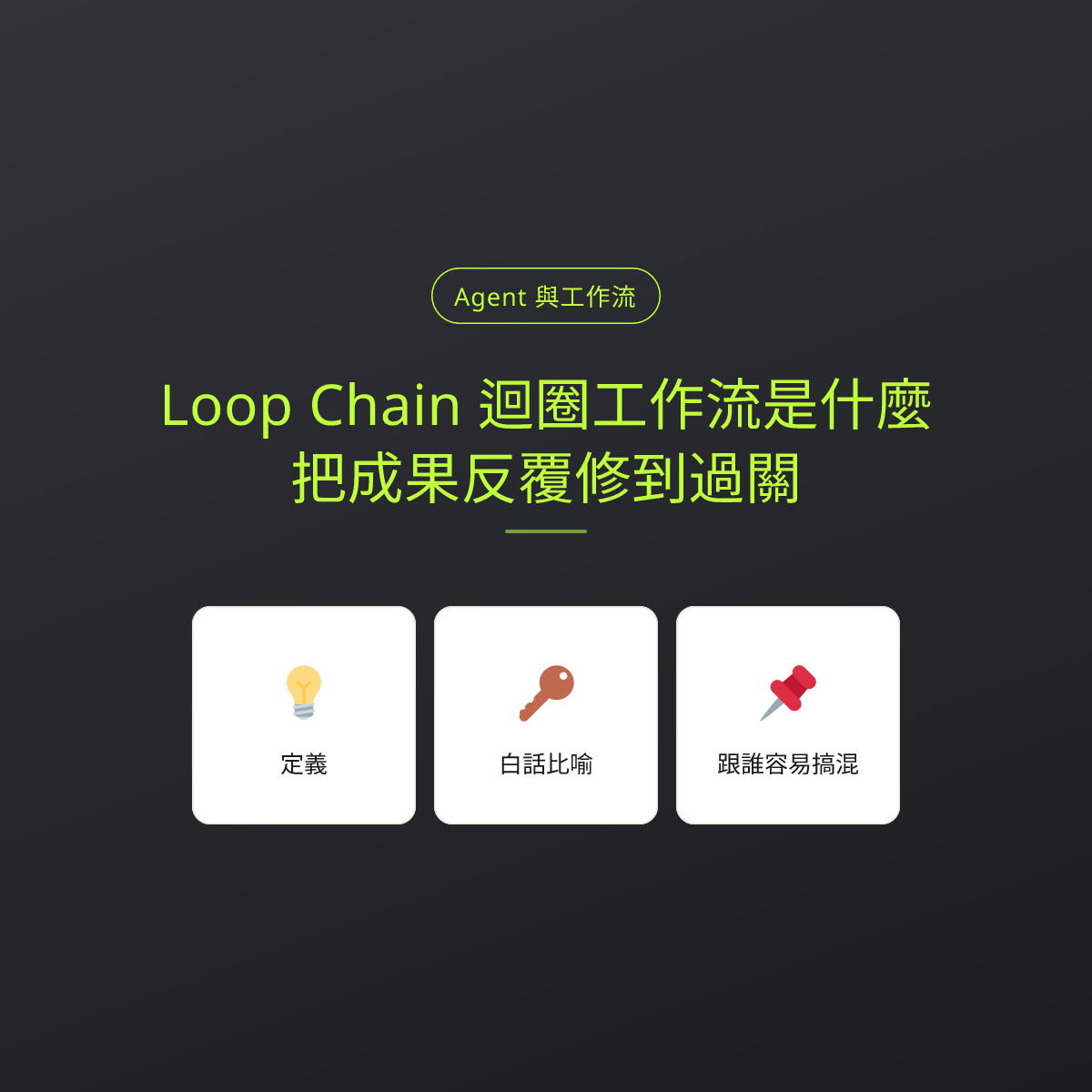 Loop Chain 迴圈工作流是什麼？把成果反覆修到過關：文章重點卡