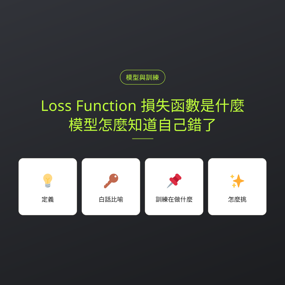 Loss Function 損失函數是什麼？模型怎麼知道自己錯了：文章重點卡
