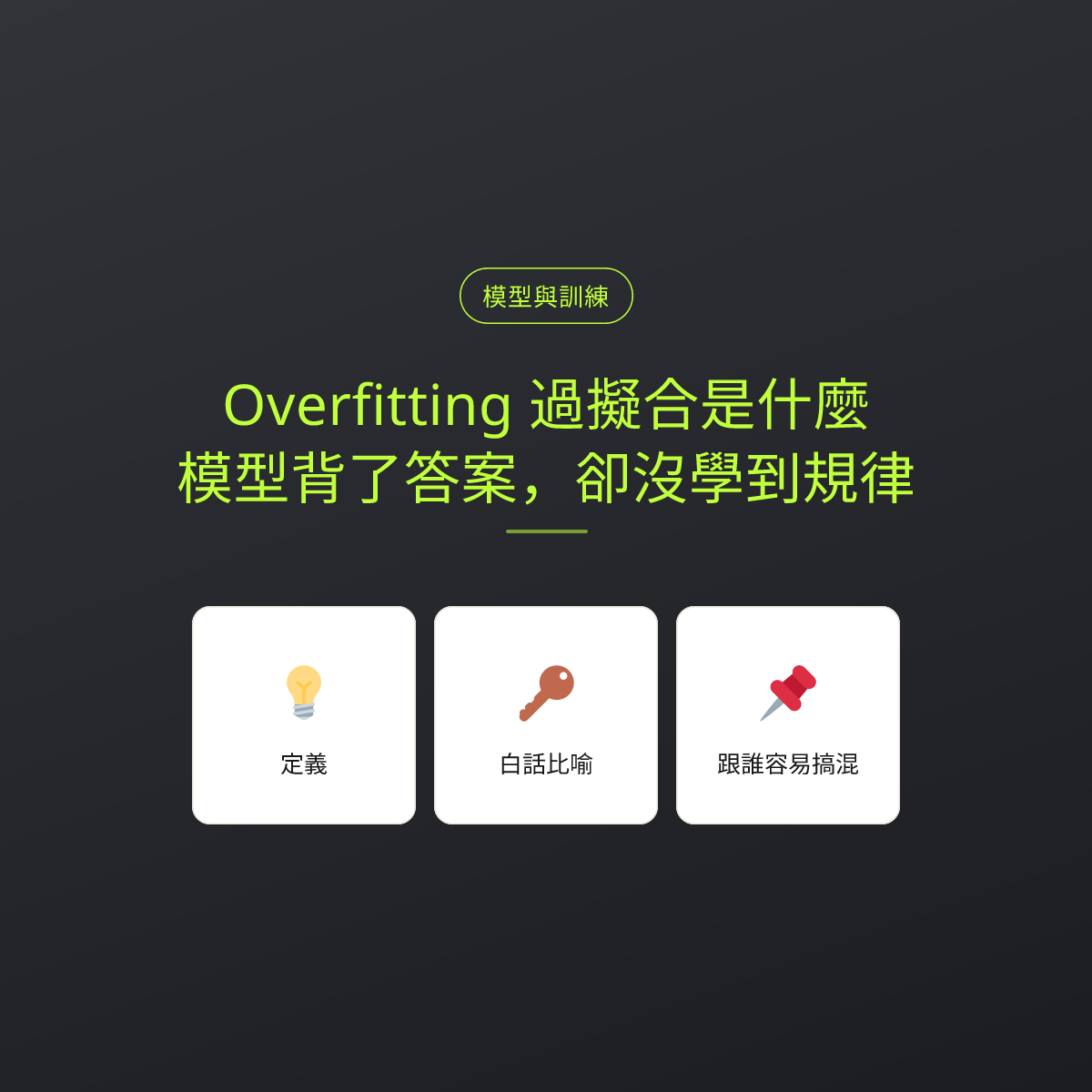 Overfitting 過擬合是什麼？模型背了答案，卻沒學到規律：文章重點卡