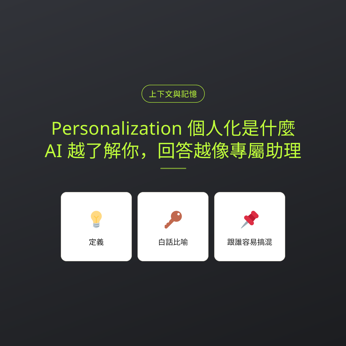 Personalization 個人化是什麼？AI 越了解你，回答越像專屬助理：文章重點卡