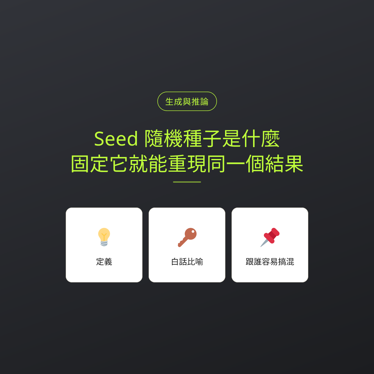 Seed 隨機種子是什麼？固定它就能重現同一個結果：文章重點卡