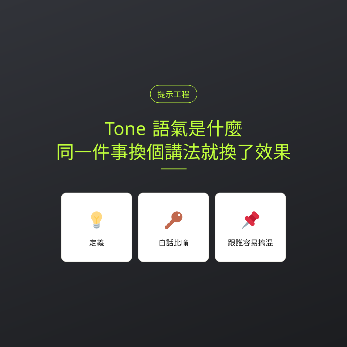 Tone 語氣是什麼？同一件事換個講法就換了效果：文章重點卡
