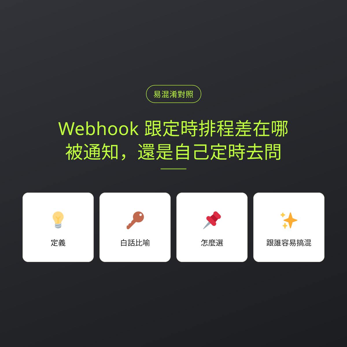 Webhook 跟定時排程差在哪？被通知，還是自己定時去問：文章重點卡
