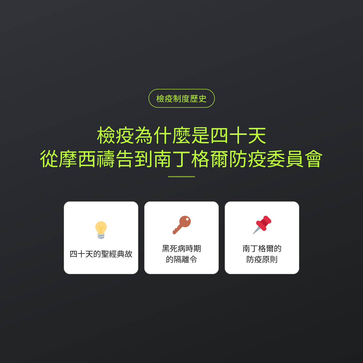 檢疫為什麼是四十天：從摩西禱告到南丁格爾防疫委員會
