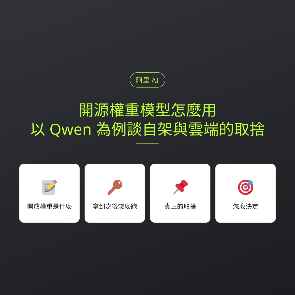 開源權重模型怎麼用，以 Qwen 為例談自架與雲端的取捨：文章重點卡