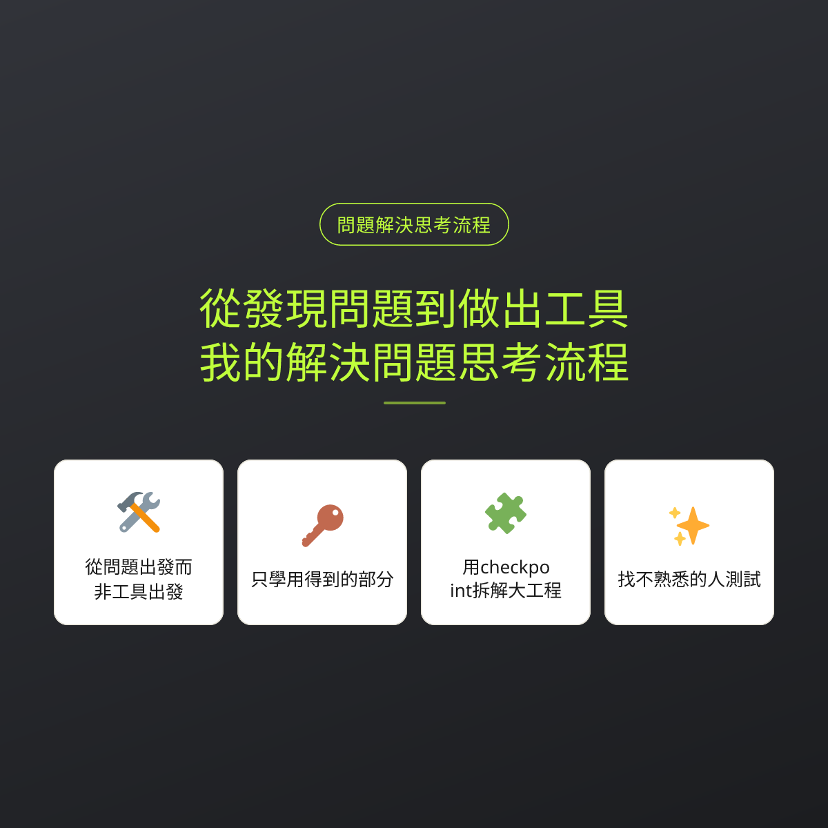 從發現問題到做出工具：我的解決問題思考流程