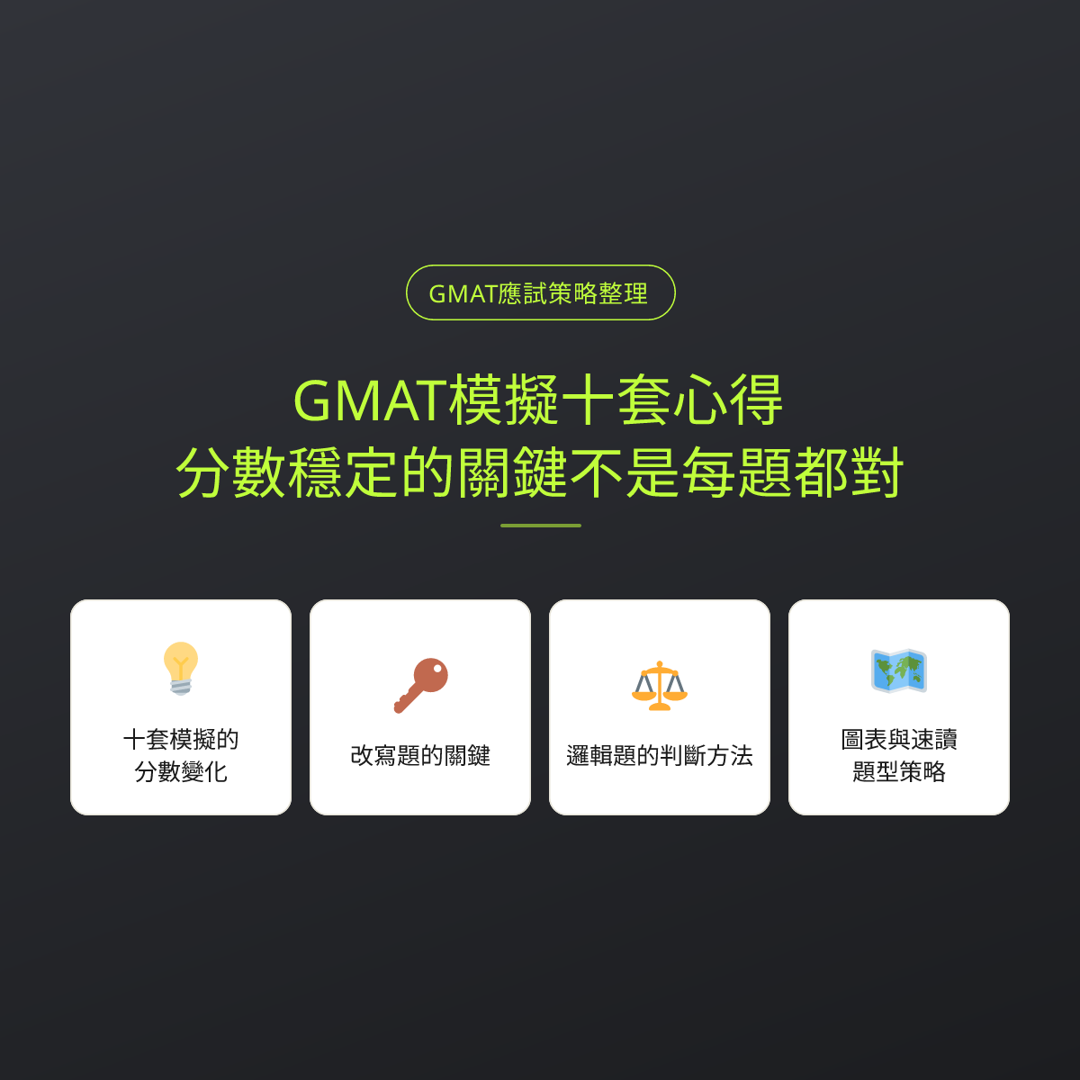 GMAT模擬十套心得：分數穩定的關鍵不是每題都對