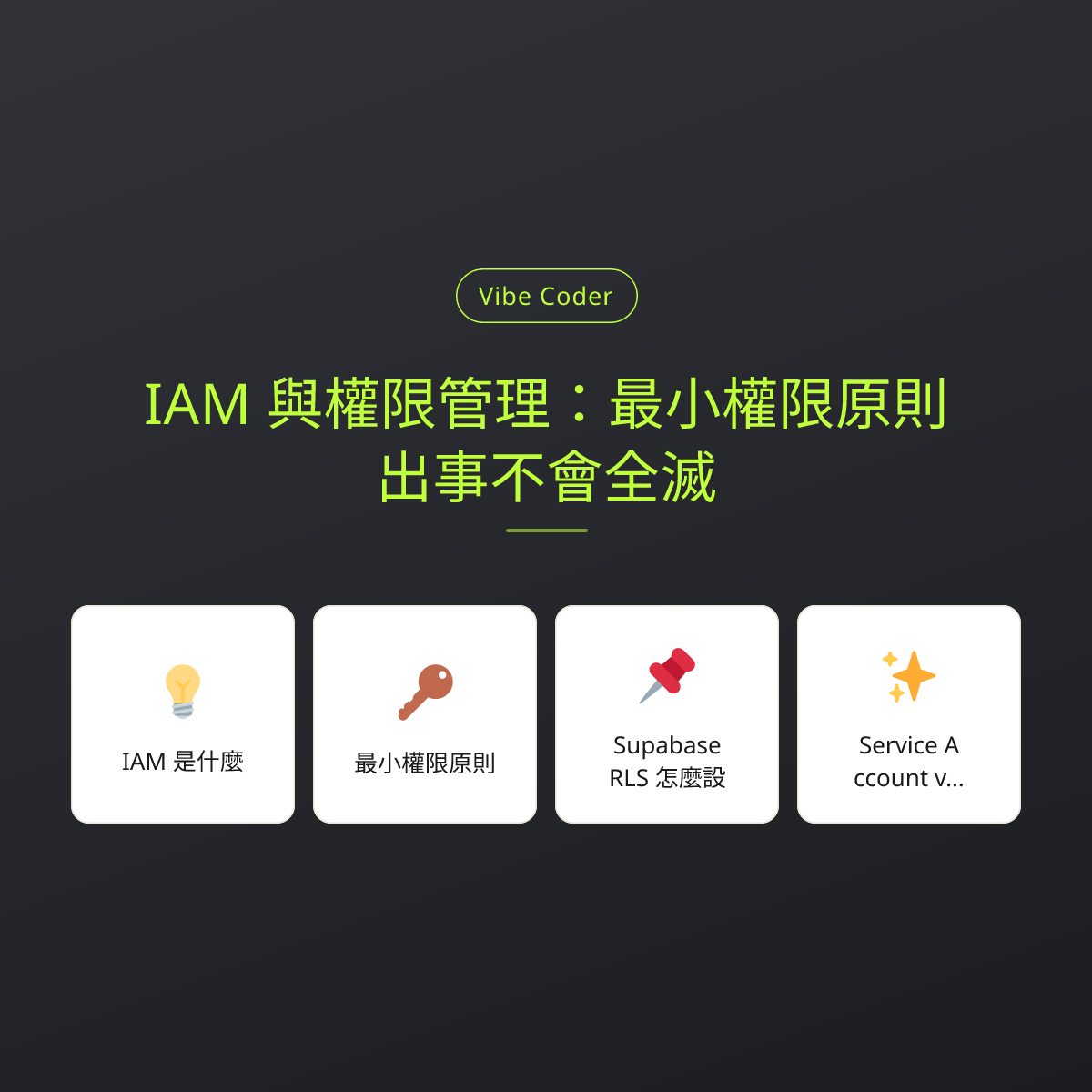 IAM 與權限管理：最小權限原則，出事不會全滅