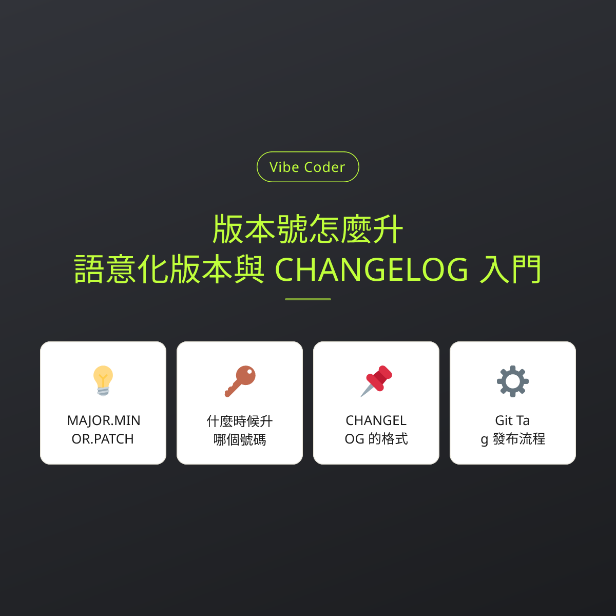 版本號怎麼升？語意化版本與 CHANGELOG 入門